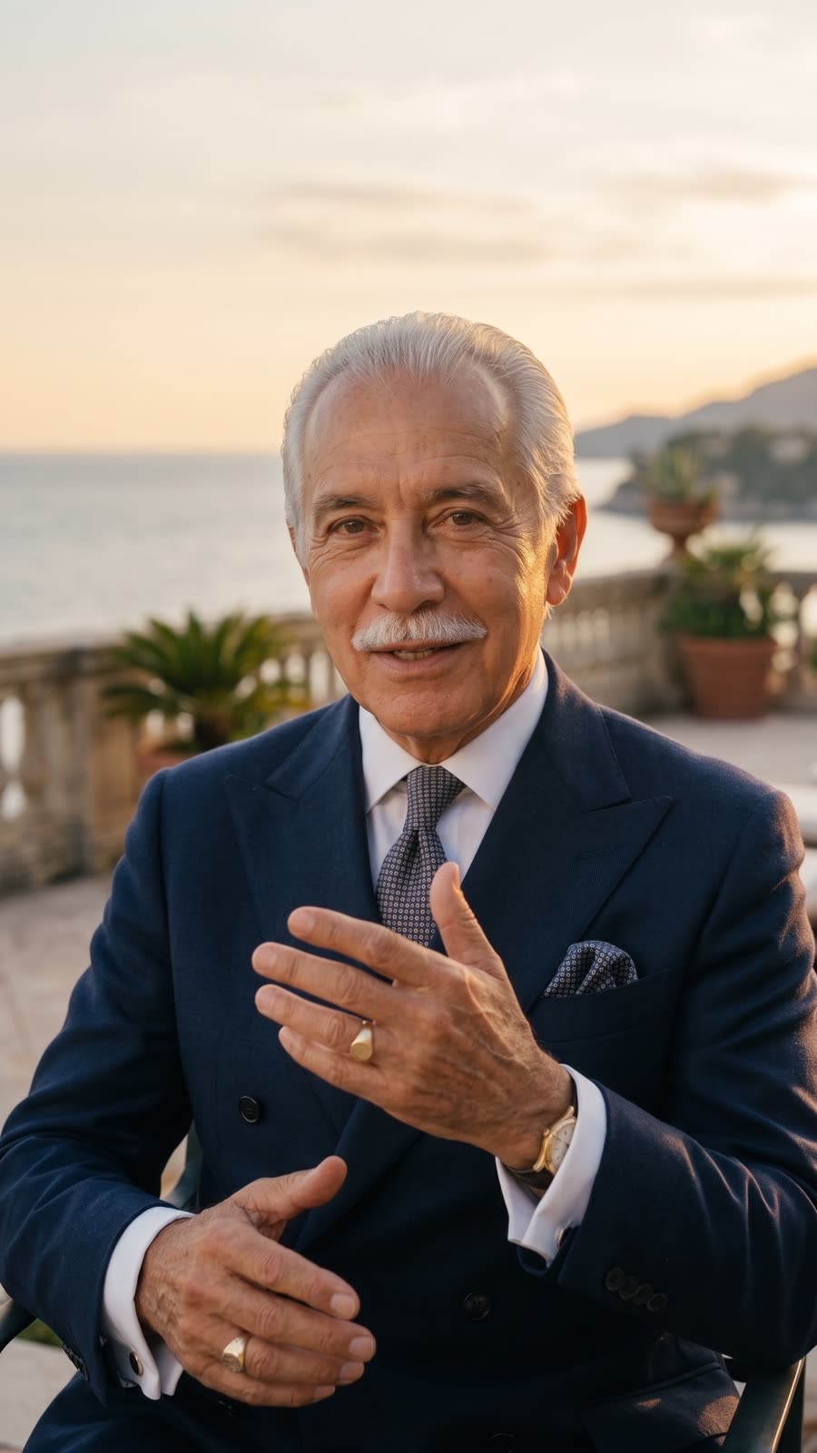 Retrato de Don Ernesto Villarreal, personaje de ficción creado con inteligencia artificial